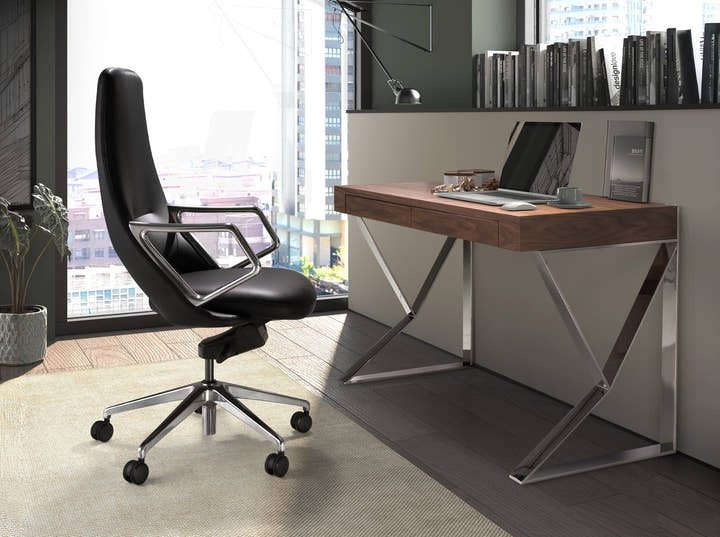 Silla oficina giratoria polipiel negro - Sillas - El Workshop - negro