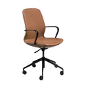 Silla oficina giratoria polipiel marrón - Sillas - El Workshop - marrón
