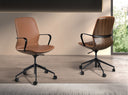Silla oficina giratoria polipiel marrón - Sillas - El Workshop - marrón