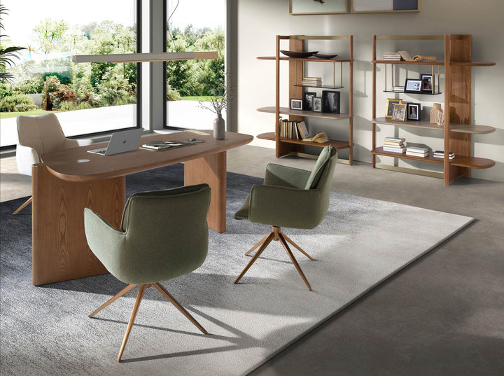 Silla giratoria tela verde oliva - Silla - El Workshop-62 x 75 x 83 Cm