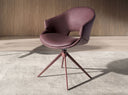 Silla giratoria polipiel marrón cobrizo - Silla - El Workshop-58 x 62 x 84 Cm