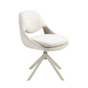 Silla giratoria tela blanco roto y crema
