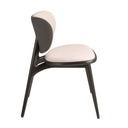 silla polipiel crema y gris oscuro, vista 2