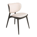 silla polipiel crema y gris oscuro