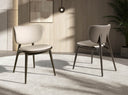 silla polipiel crema y gris oscuro, vista 6