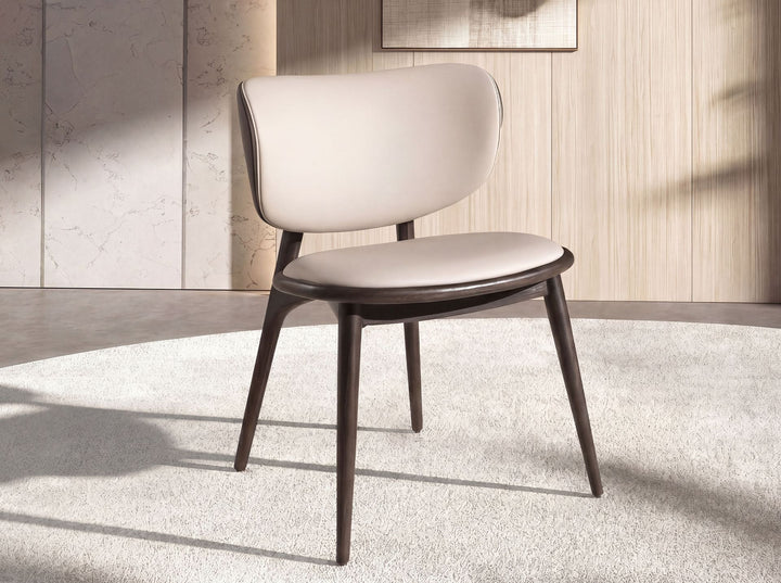 Silla polipiel crema y gris oscuro - Silla - El Workshop-54 x 63 x 79 Cm