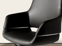 silla oficina giratoria polipiel negro