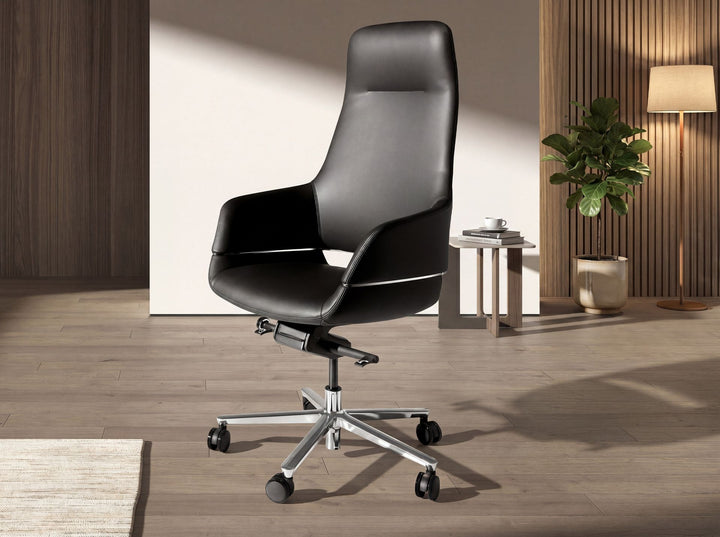 Silla oficina giratoria polipiel negro - Silla - El Workshop-66 x 62 x 123 Cm