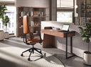 Silla oficina giratoria polipiel marrón - Silla - El Workshop-63 x 65 x 118 Cm