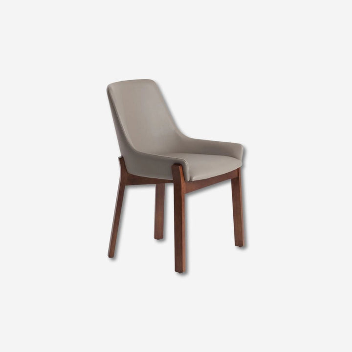 Dark mink leatherette chair