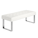 Banqueta polipiel blanco
