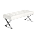 Banqueta polipiel blanco