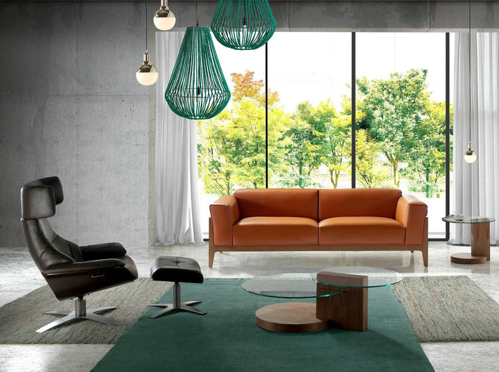 Ottoman piel marrón chocolate