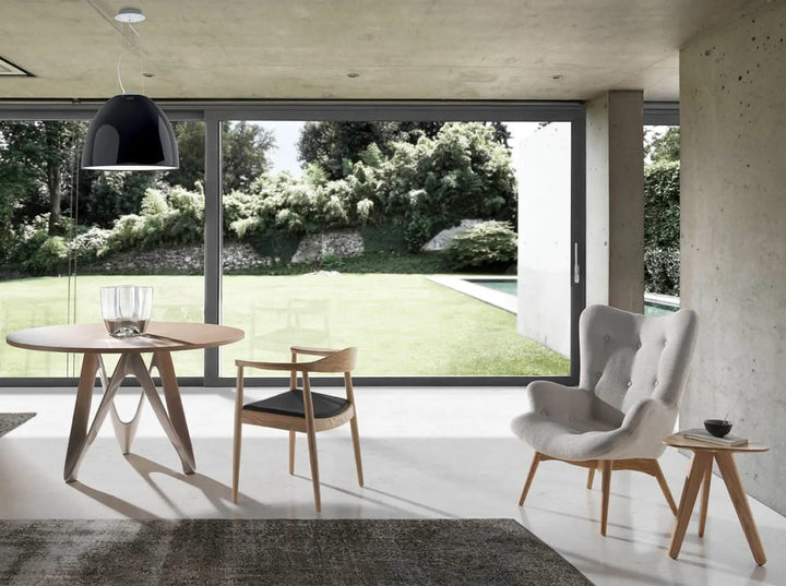 Beige stoffen fauteuil