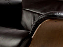 sillón giratorio reclinable piel negro, vista 3