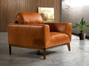 sillón piel marrón