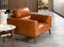 sillón piel marrón, vista 2