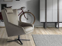 sillón giratorio polipiel visón, vista 2