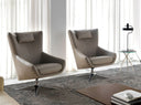 Sillón giratorio polipiel visón