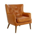Bruine leren Chester fauteuil