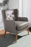 Sillón Chester piel gris oscuro