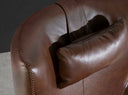 sillón giratorio piel marrón coñac, vista 4