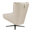 sillón giratorio piel gris taupe