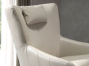 sillón giratorio piel gris taupe, vista 2