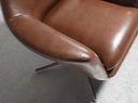 sillón giratorio piel marrón
