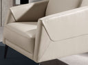 sillón piel gris taupe