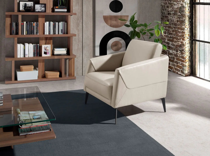 Sillón piel gris taupe - Sillón - El Workshop-