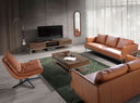 Brown leather swivel chair