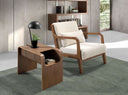 sillón tela blanco, vista 9