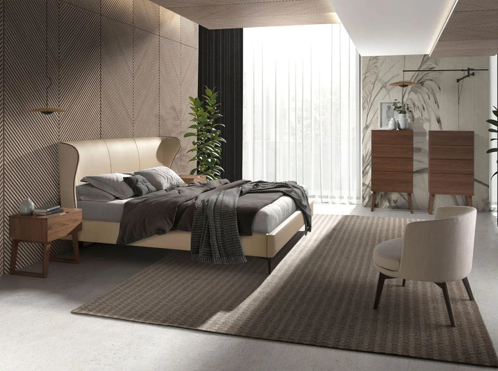 Cream fabric armchair