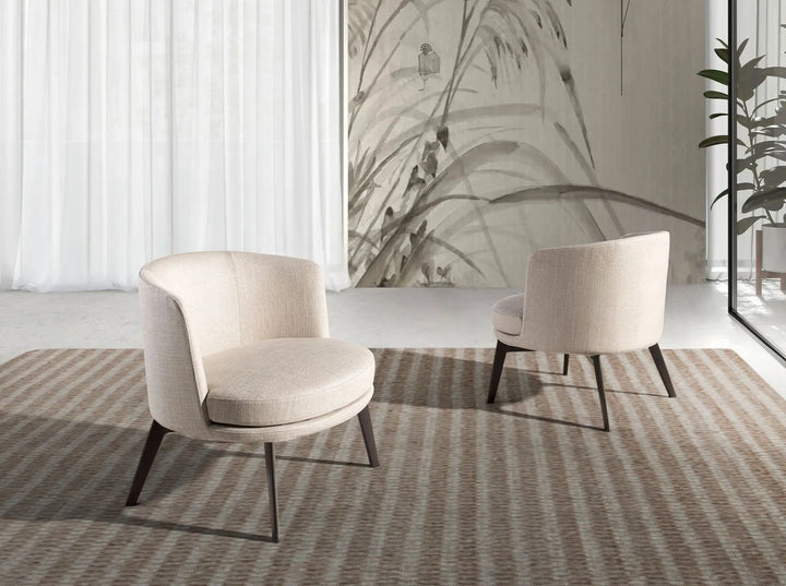 Cream fabric armchair