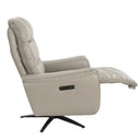 sillón relax giratorio piel gris
