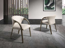 Cream leatherette chair