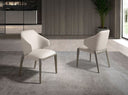 Silla polipiel crema