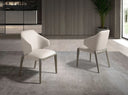 Silla polipiel crema