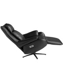 sillón relax giratorio piel negro