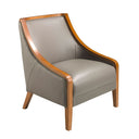 Sillón piel gris