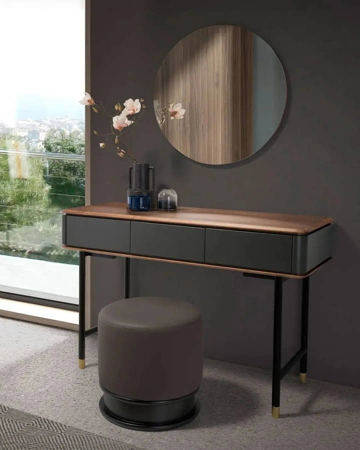 Puff polipiel gris oscuro - Reposapiés y puffs - El Workshop - 