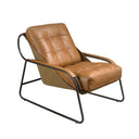 Sillón piel marrón