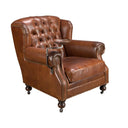 Sillón Chester piel marrón coñac