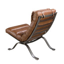 sillón piel marrón oscuro