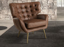 sillón chester piel marrón oscuro