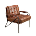 Sillón piel marrón coñac