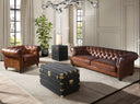 Sillón Chester piel marrón coñac