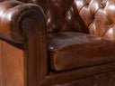 sillón chester piel marrón coñac