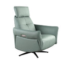 Sillón relax giratorio piel verde turquesa - Sillones - El Workshop - verde